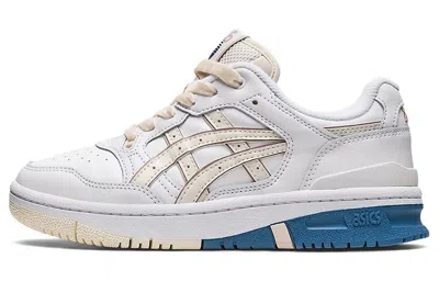 Asics White And Beige Ex89 Sneakers