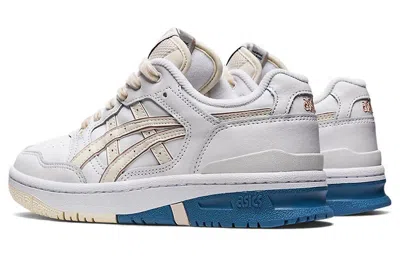 Asics White And Beige Ex89 Sneakers