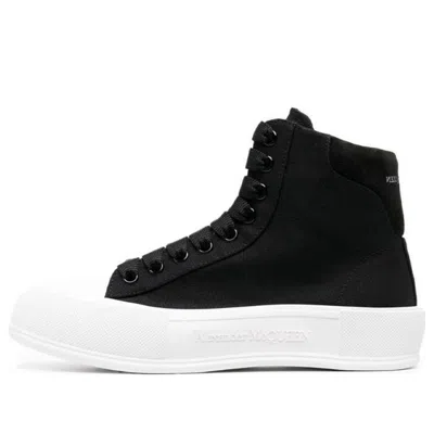 Alexander Mcqueen High-top Deck Plimsoll 'black'
