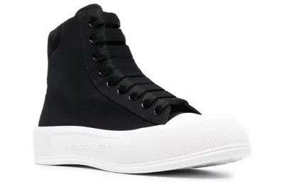 Alexander Mcqueen High-top Deck Plimsoll 'black'