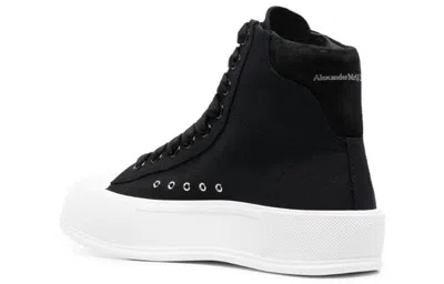 Alexander Mcqueen High-top Deck Plimsoll 'black'