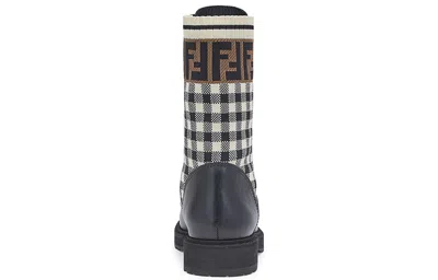 Fendi Rockoko Ff Biker Boots In Black