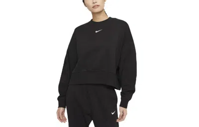 Nike Phoenix Fleece Crew Neck Oos In Black