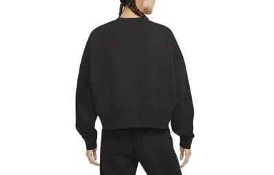 Nike Phoenix Fleece Crew Neck Oos In Black