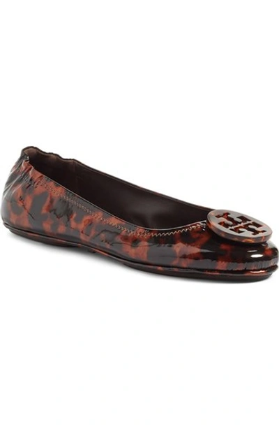 Tory Burch 'minnie' Travel Ballet Flat (women) In Tortoise | ModeSens