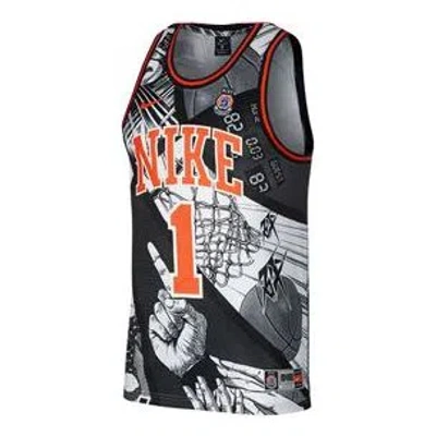 Nike Dri-fit High School League Comics Basketball Vest Jersey Men's Black In Multi