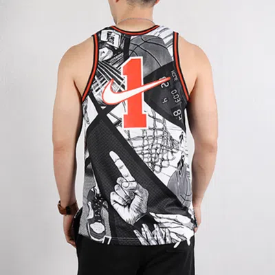 Nike Dri-fit High School League Comics Basketball Vest Jersey Men's Black In Multi