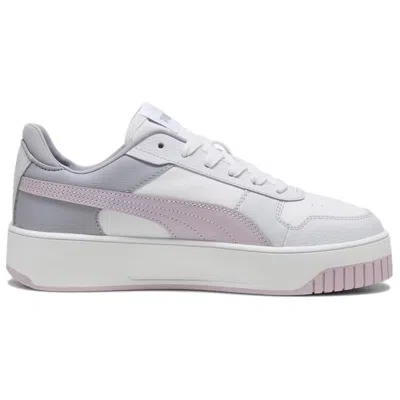 Puma (wmns)  Carina Street Sneakers 'white Lilac' In Gray