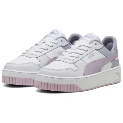 Puma (wmns)  Carina Street Sneakers 'white Lilac' In Gray
