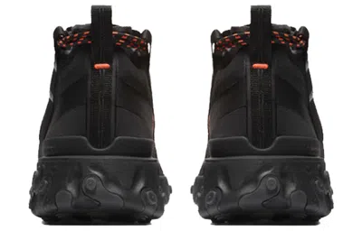 Nike React Runner Mid Black Technical Fabric Sneakers In Black