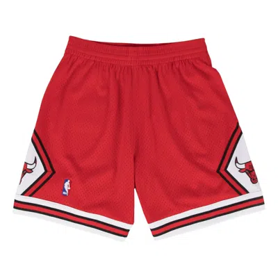Mitchell & Ness Elasticated Graphic-print Shorts In Red