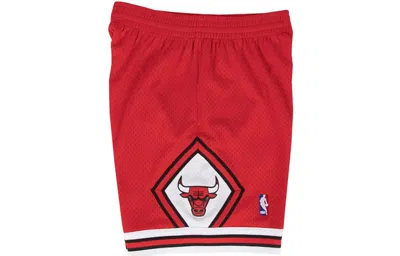Mitchell & Ness Elasticated Graphic-print Shorts In Red