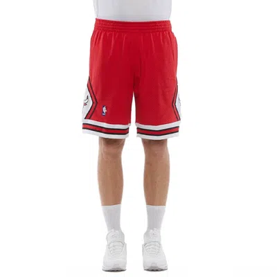Mitchell & Ness Elasticated Graphic-print Shorts In Red