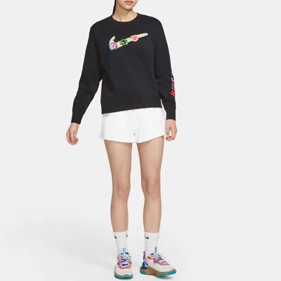 Nike (wmns)  Sportswear Logo Fleece Crew Sweatshirt 'black Multi'