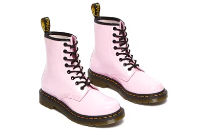 Dr. Martens 1460 Junior Pale Pink Patent Lamps In Pink