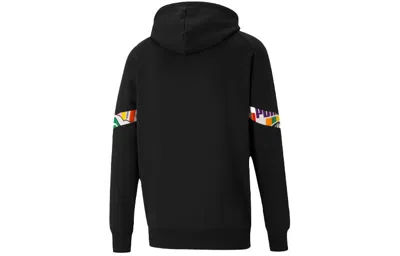 Puma Intl Sports Stitching Printed Hooded Sweatshirt Black