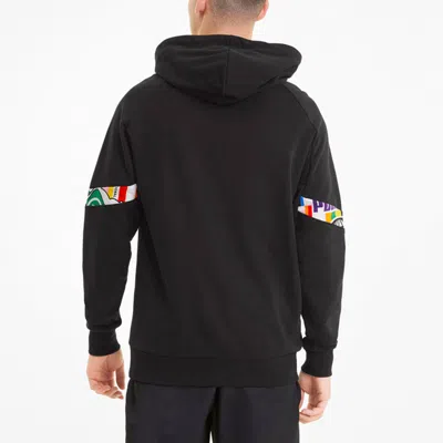 Puma Intl Sports Stitching Printed Hooded Sweatshirt Black