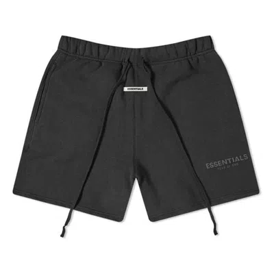 Essentials Fear Of God  Ss20 Fleece Shorts Dark Slate Stretch Limo Black