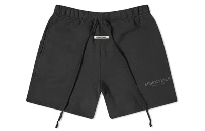 Essentials Fear Of God  Ss20 Fleece Shorts Dark Slate Stretch Limo Black