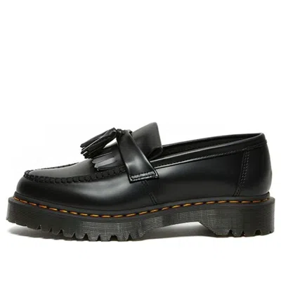 Dr. Martens Adrian Leather Platform Tassel Loafers In Black