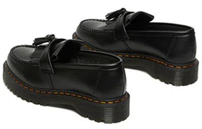 Dr. Martens Adrian Leather Platform Tassel Loafers In Black