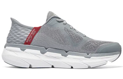 Skechers Go Run Max Cushioning 'grey Red' In Gray