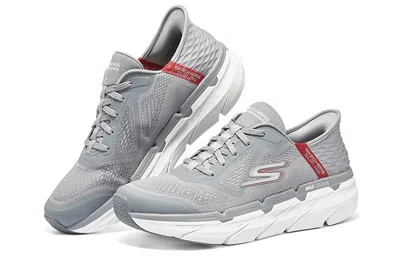 Skechers Go Run Max Cushioning 'grey Red' In Gray
