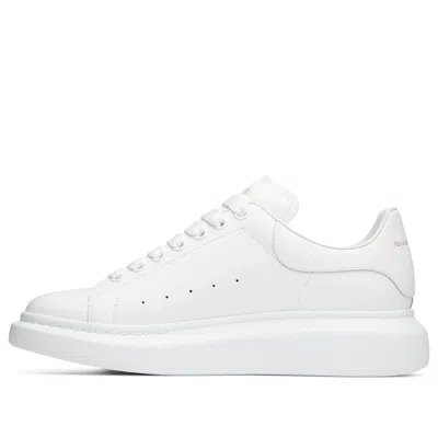 Alexander Mcqueen Men White Sneakers With Logo Lettering On The Rear And Oversize Rubber Sole In Lea In Animal Print