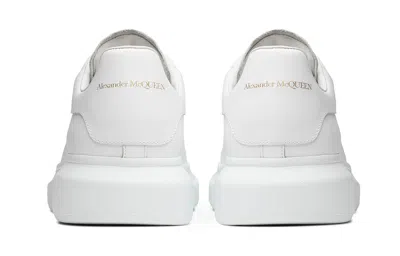 Alexander Mcqueen Men White Sneakers With Logo Lettering On The Rear And Oversize Rubber Sole In Lea In Animal Print