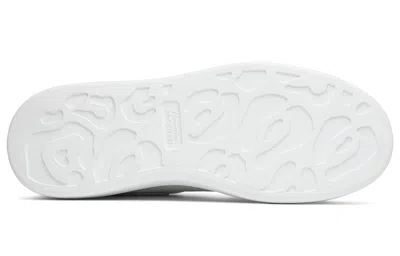 Alexander Mcqueen Men White Sneakers With Logo Lettering On The Rear And Oversize Rubber Sole In Lea In Animal Print