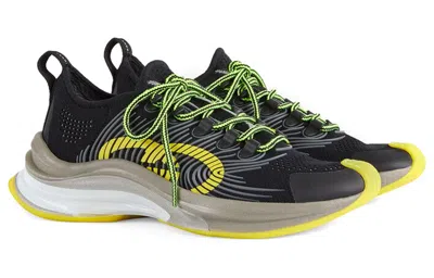 Gucci Run Lace-up Sneakers In Black