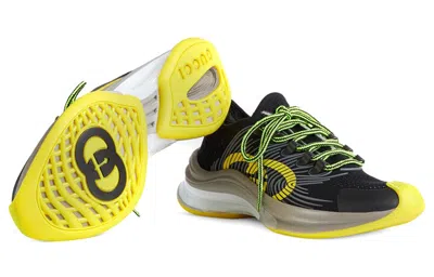 Gucci Run Lace-up Sneakers In Black