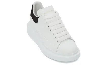 Alexander Mcqueen Black And White Low Top Sneakers With Logo Lettering On The Tongue And Contrasting Heel With Logo Le In Neutral