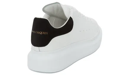 Alexander Mcqueen Black And White Low Top Sneakers With Logo Lettering On The Tongue And Contrasting Heel With Logo Le In Neutral