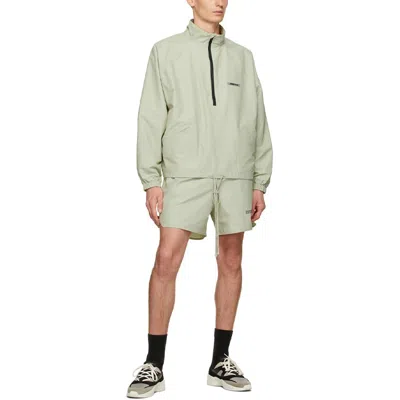 Essentials Fear Of God  Fw20 Half-zip Track Jacket Sage In Gray