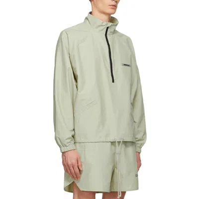 Essentials Fear Of God  Fw20 Half-zip Track Jacket Sage In Gray