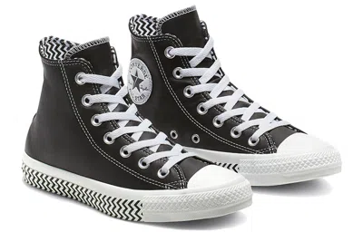Converse (wmns)  Chuck Taylor All Star Mission-v Leather High Top Black White Wave Pattern Sole 'blac