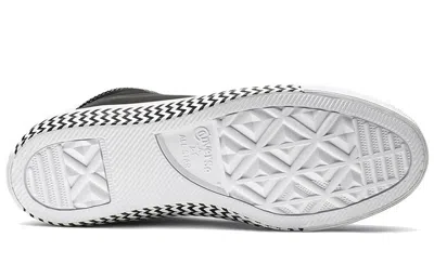 Converse (wmns)  Chuck Taylor All Star Mission-v Leather High Top Black White Wave Pattern Sole 'blac