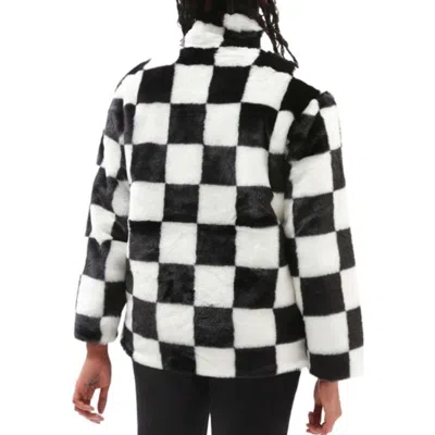 Vans (wmns)  Grid Pattern Stand Collar Jacket Black White Colorblock Blackwhitemulti-color