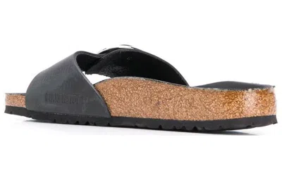 Birkenstock Statement Metallic Buckle Sandals In Black