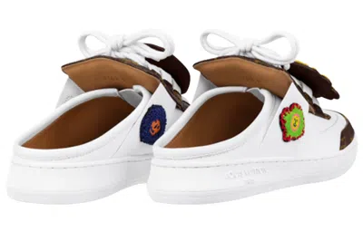 Pre-owned Louis Vuitton (wmns)  X Yayoi Kusama Mules 'white With Logo And Monogram' In Multi