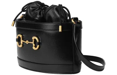 Gucci 1955 Horsebit Bucket Bag In Black