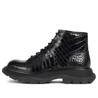Alexander Mcqueen (wmns)  Crocodile Effect Hybrid Boots 'black'