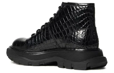 Alexander Mcqueen (wmns)  Crocodile Effect Hybrid Boots 'black'