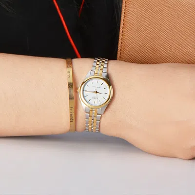 Casio Enticer Series Waterproof Silver/white/goldsilver Analog In Metallic