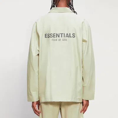 Essentials Fear Of God  Fw20 Coach Jacket Sage In Neutral