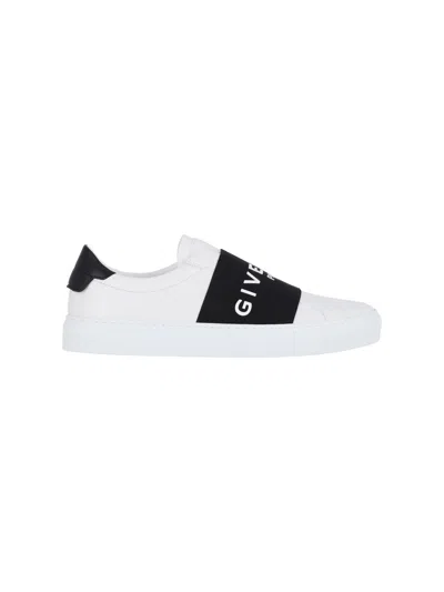 Givenchy Urban Street Leather Sneakers With Elastic Band In White