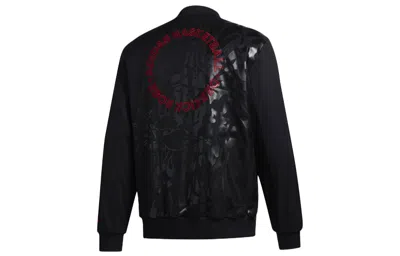 Adidas Originals Adidas Cny Rose Jkt Back Printing Basketball Sports Jacket Black