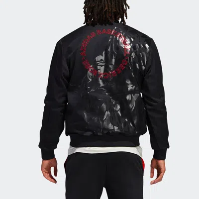 Adidas Originals Adidas Cny Rose Jkt Back Printing Basketball Sports Jacket Black