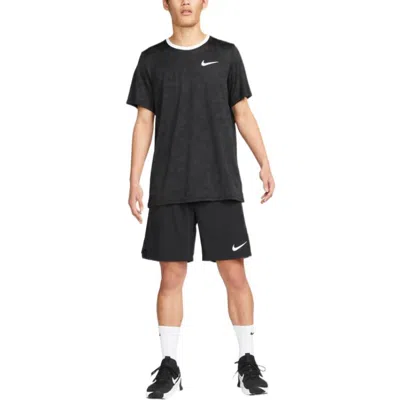 Nike Dri-fit 9 Solid Color Woven Training Sports Shorts Black